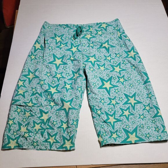 Creating Limitless Heights Swim Trunks Teal Stars - Size 36 - Picture 1 of 3